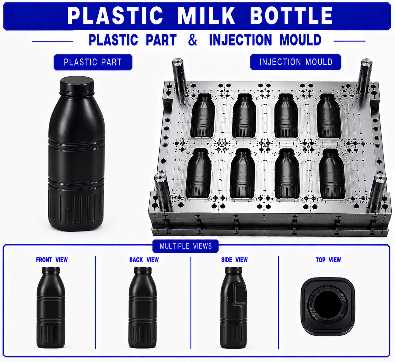 Plastic Milk Bottle Mould and Moulding Service